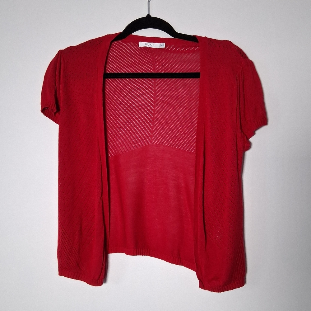 Ricki's cardigan Short sleeve Red Size M